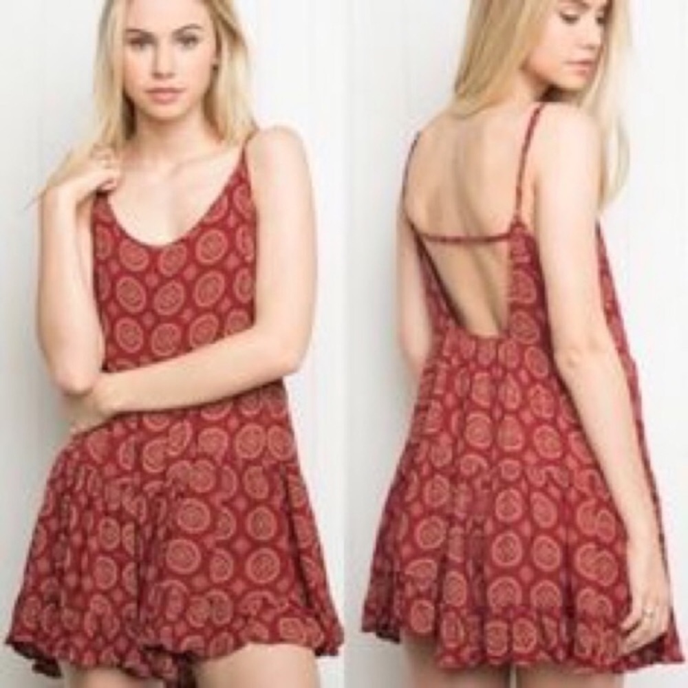 Brandy Melville Red Boho Jada dress